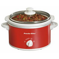 Proctor Silex - SLOW COOKERS - 1.5 QT OVL W LTCH STRP/GSK -RED